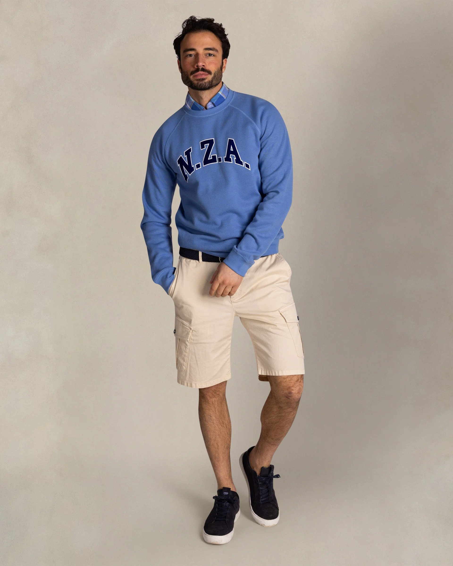 NZA New Zealand Auckland Sweatshirt 26AN305 Classic Blue Herren