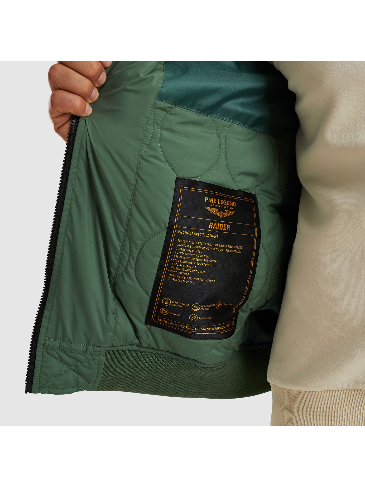 PME Legend Raider Jacket PJA2502100-6450 Duck Green – Bild 8
