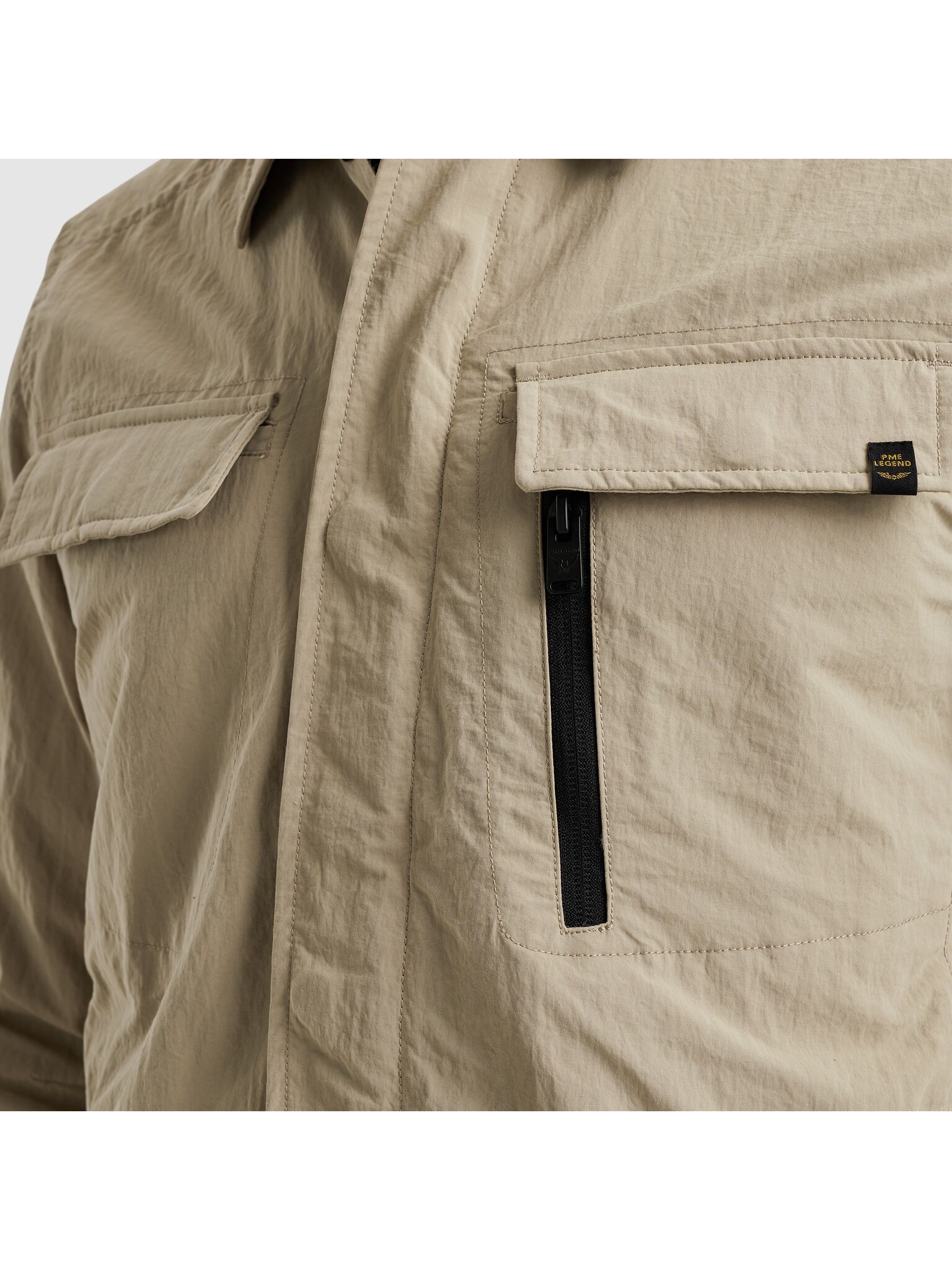 PME Legend Field Jacket PJA2502111 - 7186 Nomad Beige – Herren Übergangsjacke mit Utility-Design – Bild 7