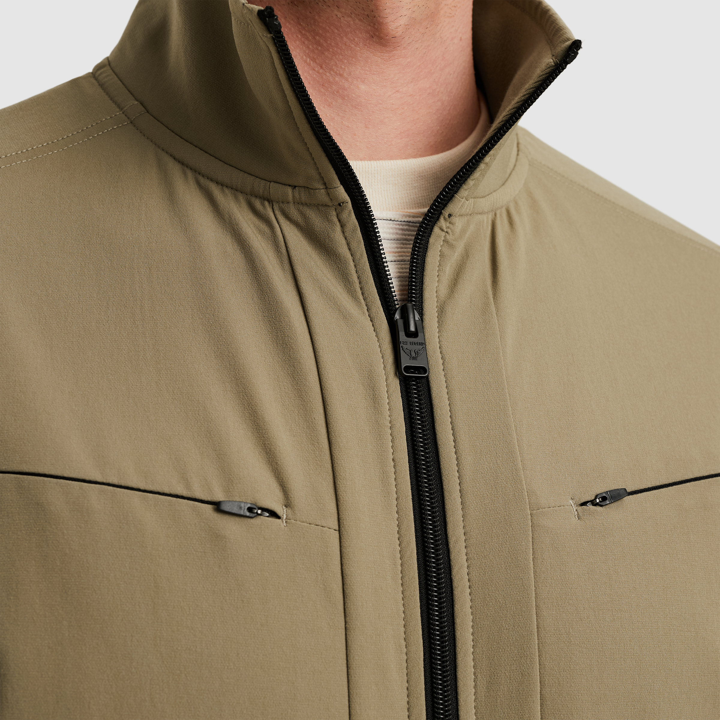 PME Legend Overshirt Jacke Herren Beige – PSW2506423-6391 – Bild 5